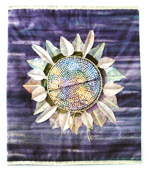 Peach Leaves on Drum by Katrina Sjoberg, Image 1.