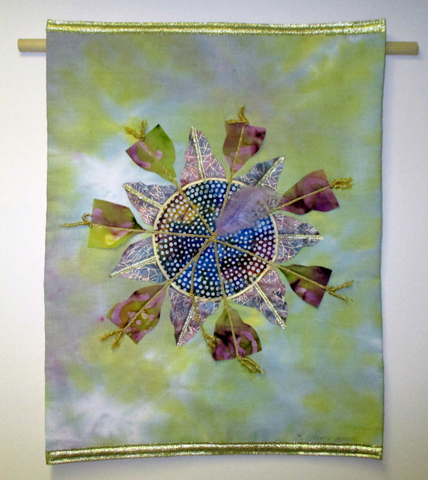 Purple Arrowheads on Green by Katrina Sjoberg, Image 1.