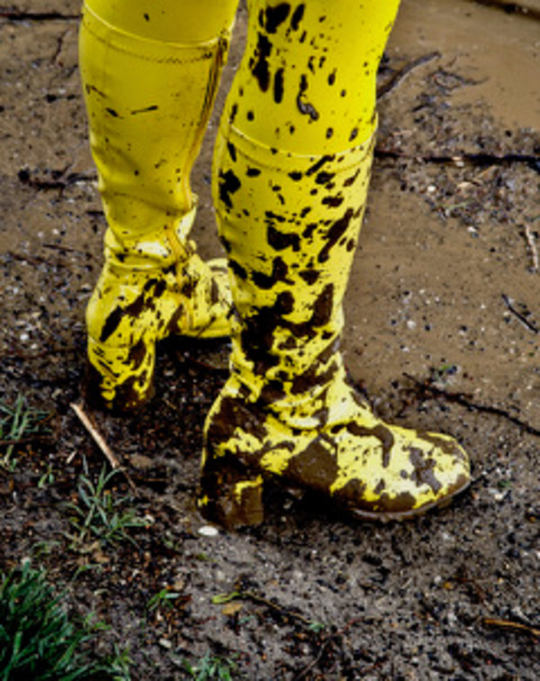 Yellow boots by Patricia Buck