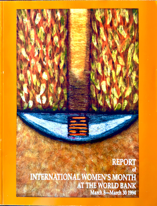 Multiple print monotype.  Cover Art, The World Bank Conference on Women, Bejing, China, 1994 by Patricia Buck, Image 1.