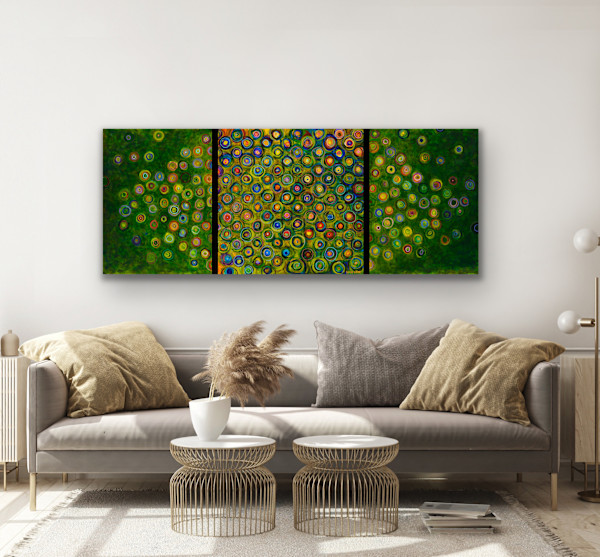 Bull's-Eye triptych by Patricia Buck, Image 2.