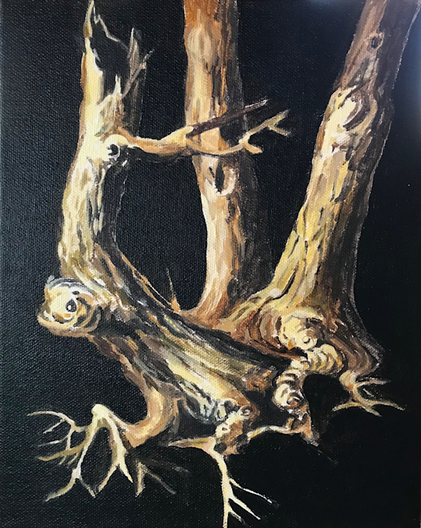 Study for Amphibian Tree, After Thomas Cole's Hunters in a Landscape by Betsy Jacks