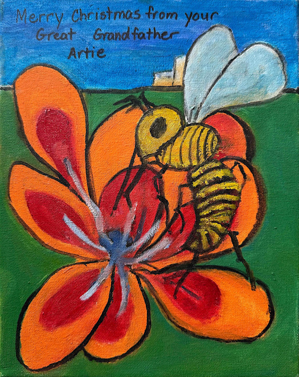 Bee on Flower by Arthur Gebhardt