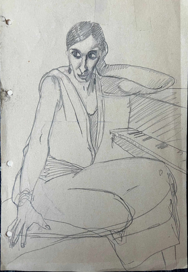 Woman on Piano by Arthur Gebhardt, Image 4.