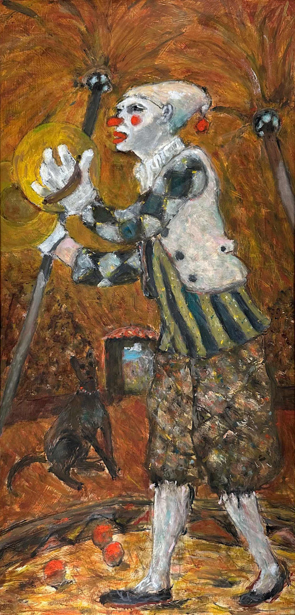 Clown with cymbals by Arthur Gebhardt