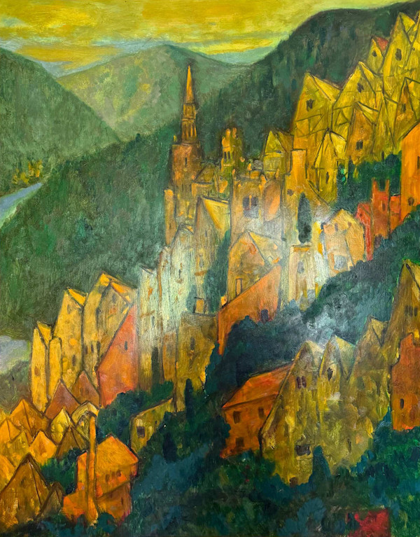 German River Town by Arthur Gebhardt