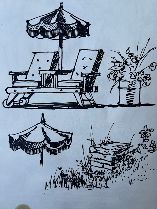 Lounge Chair Sketch by Arthur Gebhardt, Image 1.