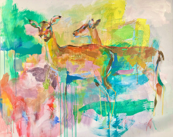 Windless Days (Abstract Deers) by VigMayol