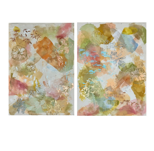 Earth Tones diptych  Boca Raton Hospital Commission by VigMayol, Image 1.
