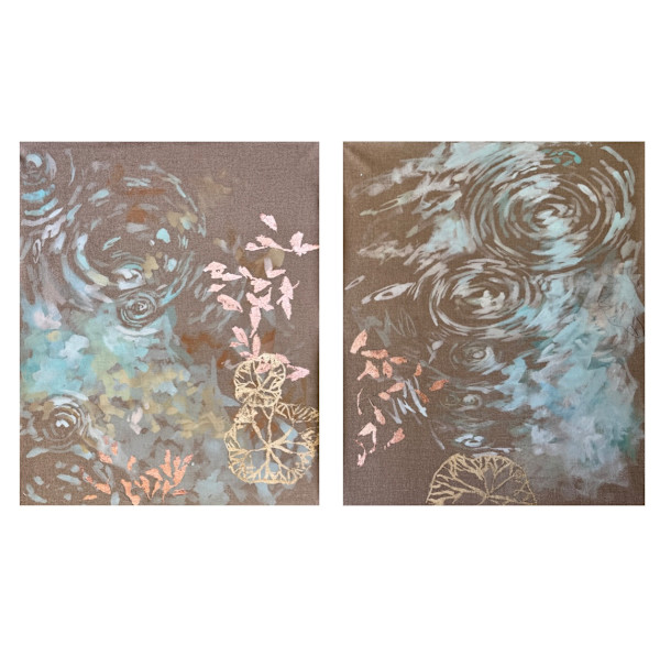 Linen Koi diptych II by VigMayol, Image 1.