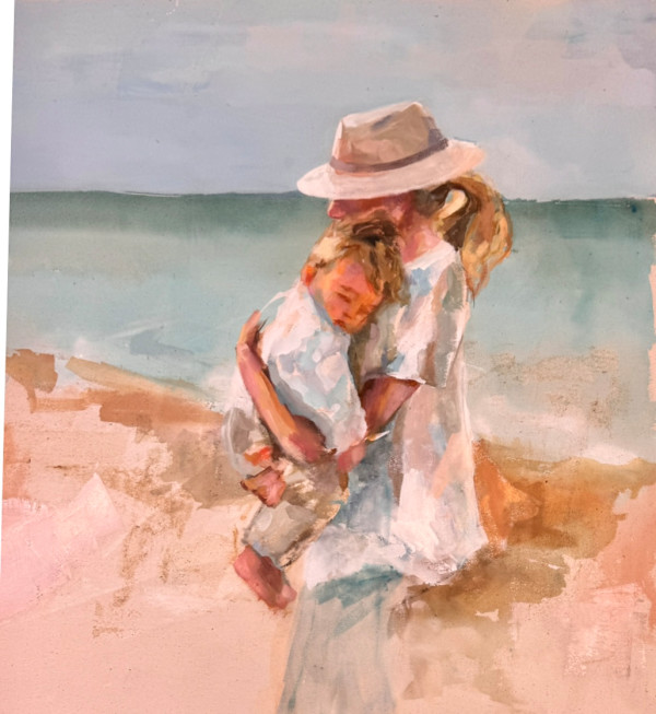 Commission painting, "Bonding in the shore" by VigMayol, Image 1.