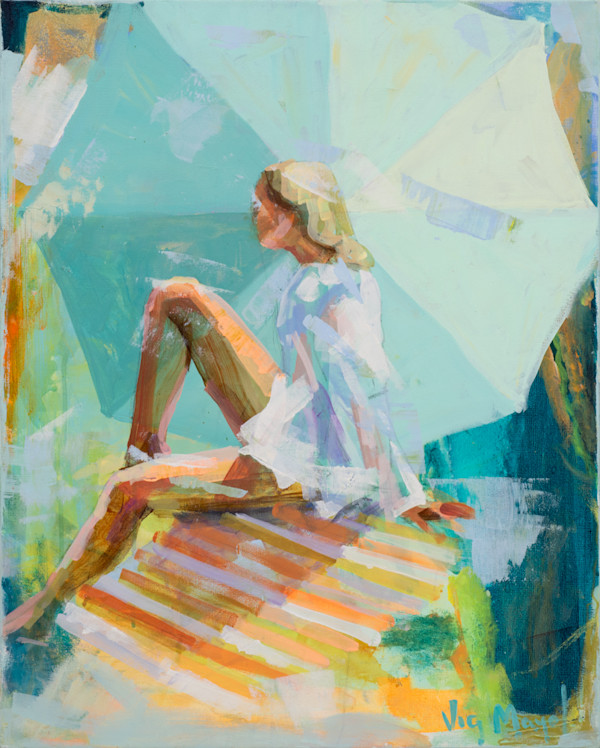 Teal umbrella by VigMayol