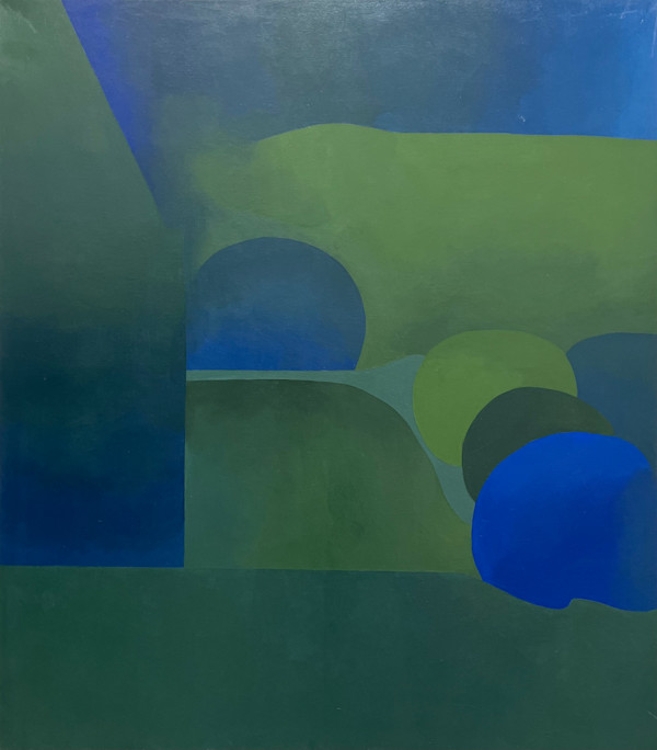 #404 Deep Blue + Green by Margaret Moench
