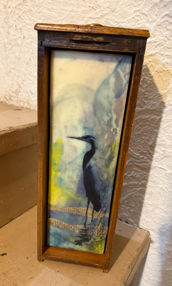 Boxed Heron by Karen Faller