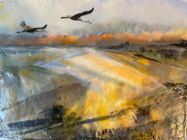 Golden wetlands by Karen Faller