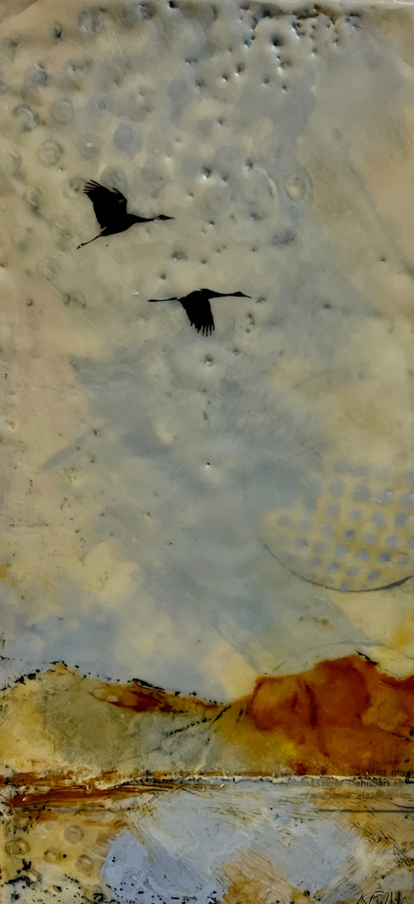 Cranes above by Karen Faller