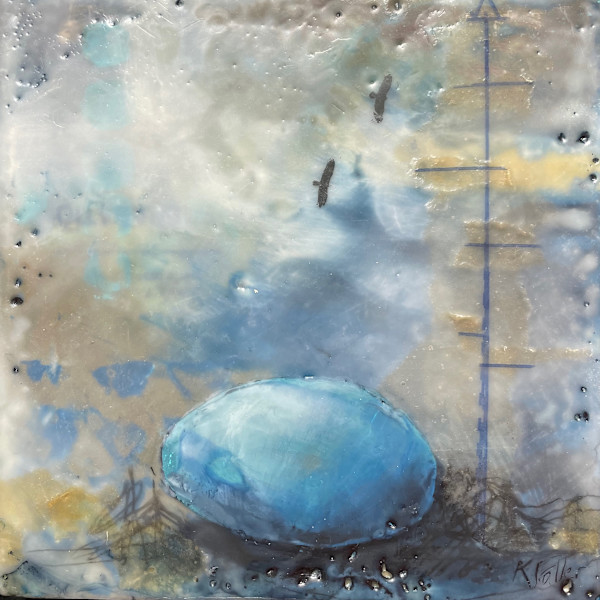 Measuring eggs by Karen Faller