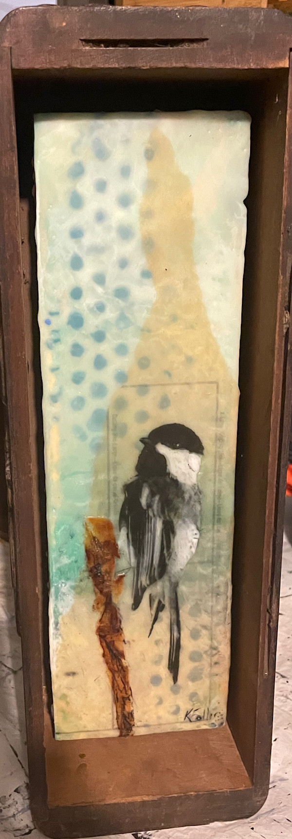 Perched in a box by Karen Faller