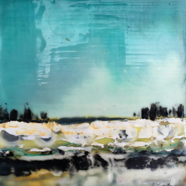 The lake in winter by Karen Faller