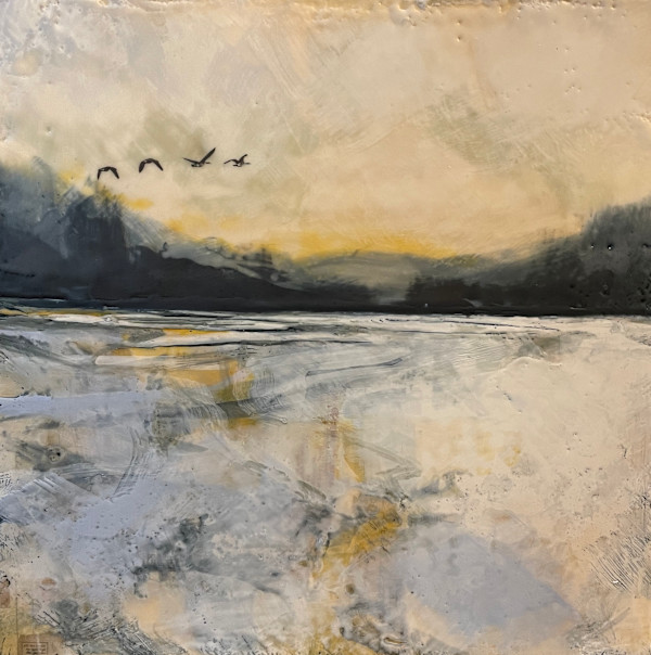 Winter lake II by Karen Faller