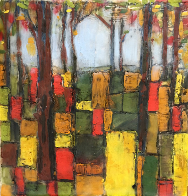 Mosaic trees by Karen Faller