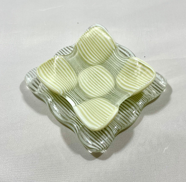 Small Optics Dish with Small Plate by Julie Root Sawyer
