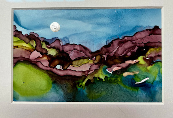 Alcohol Ink Landscape #1 by Julie Root Sawyer, Image 1.