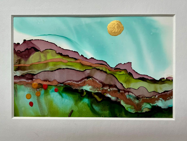 Alcohol Ink Landscape #2 by Julie Root Sawyer, Image 1.