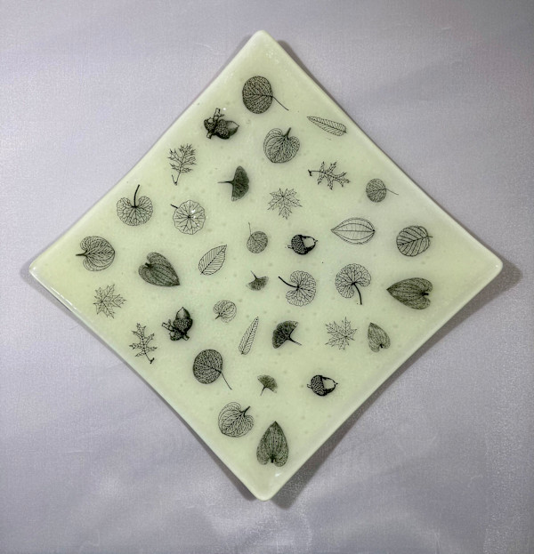 10" Fall Leaves Dish by Julie Root Sawyer
