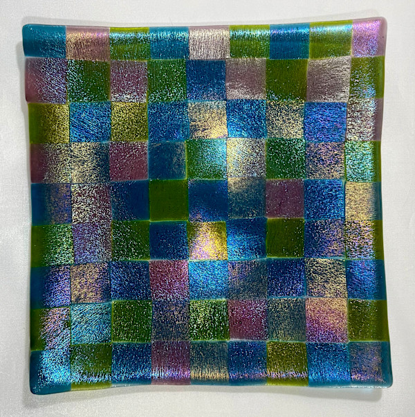10" Iridescent Dish by Julie Root Sawyer