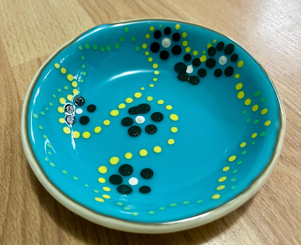 Round Shallow Dish by Julie Root Sawyer