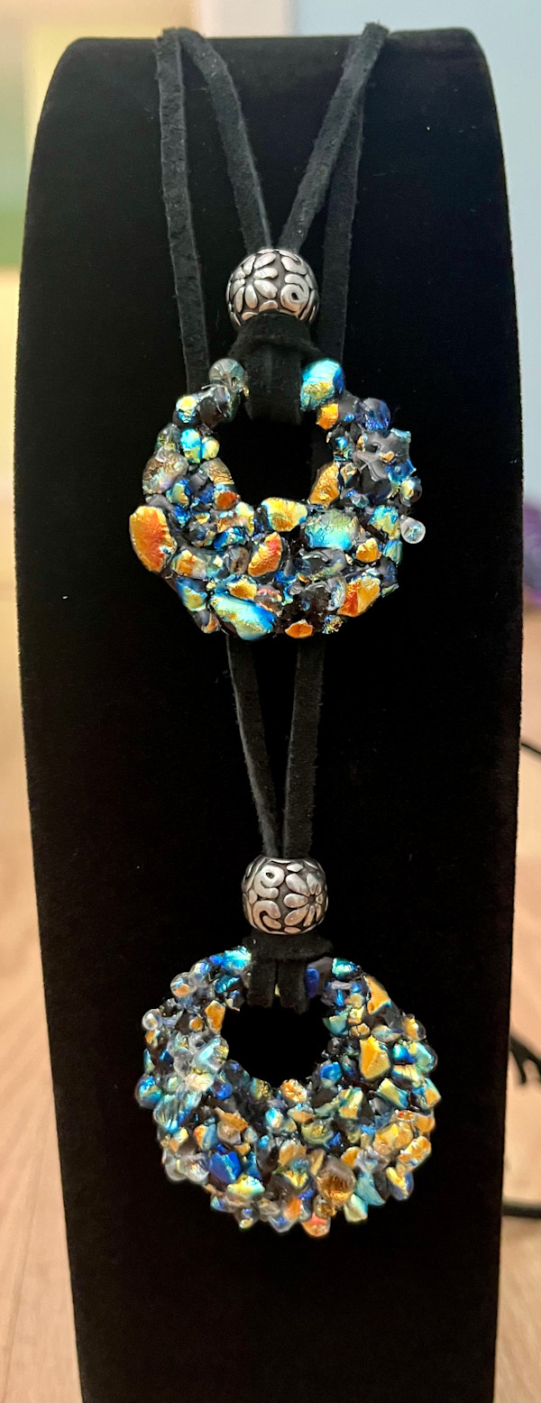 Dichroic pendants by Julie Root Sawyer, Image 1.