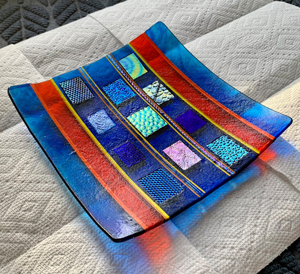 Dichroic Free Form Dish by Julie Root Sawyer
