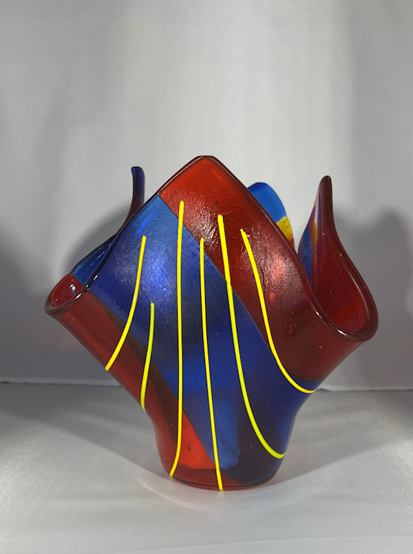 Candle Holder, Primary Colors by Julie Root Sawyer