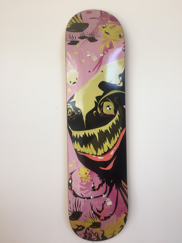 GEO Skateboards Atta Boy Laughing SquidSkateboard Deck , Yumfactory by Daniel  Seifert "Attaboy"