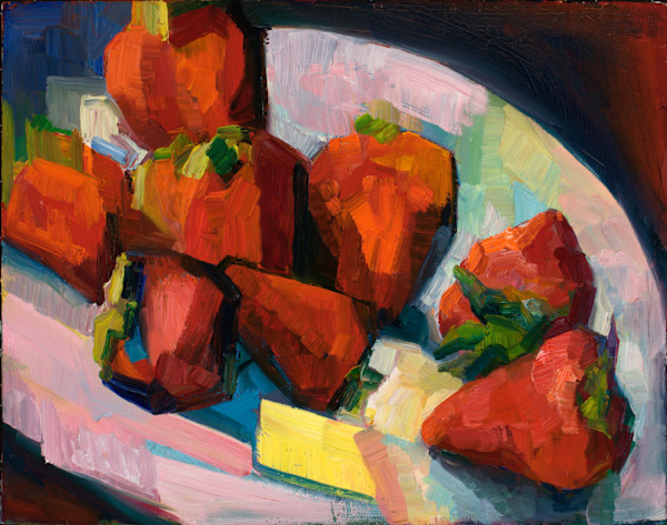 First strawberries by Elena Maslova-Levin