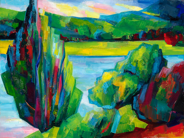 Break in the clouds (Fur Tree on Quarry Lakes) by Elena Maslova-Levin