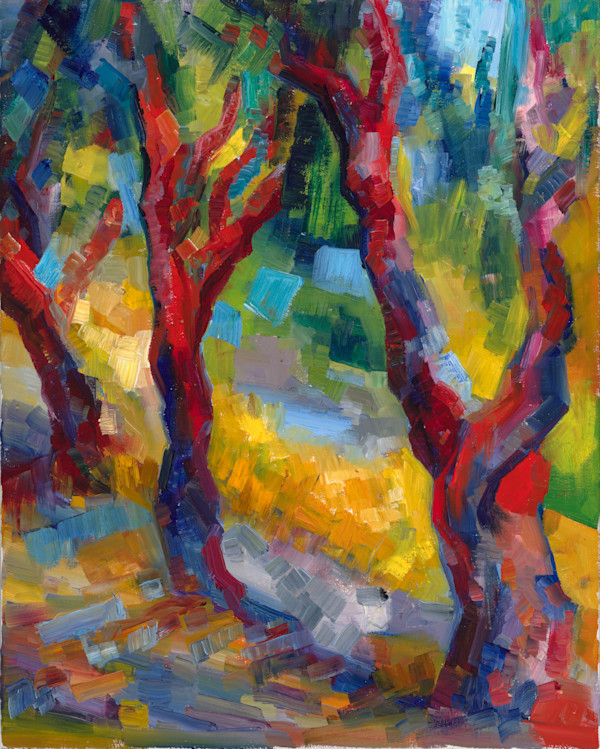 Trees on Alameda Creek by Elena Maslova-Levin