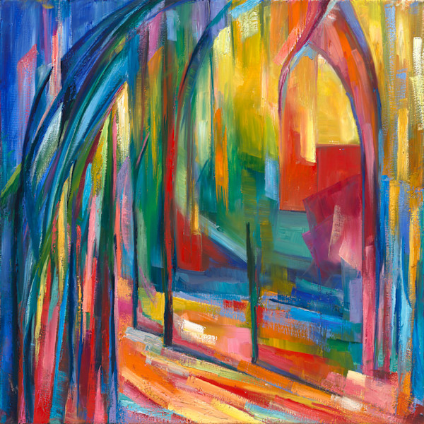 SonnetPainting 125: Mutual render, only me for thee. [Interior Cathedral of Devotion.] by Elena Maslova-Levin