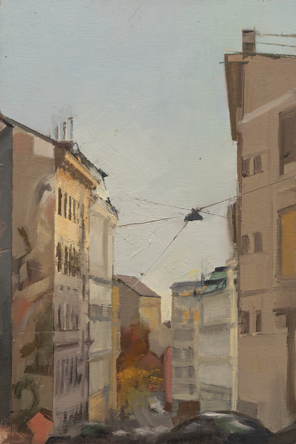 Plein Air in the Neighbourhood - Kaunitzgasse 33 by Alexander Grimm