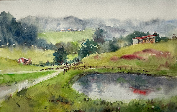 Misty Blue ridge Mountain by Vicky Zhou