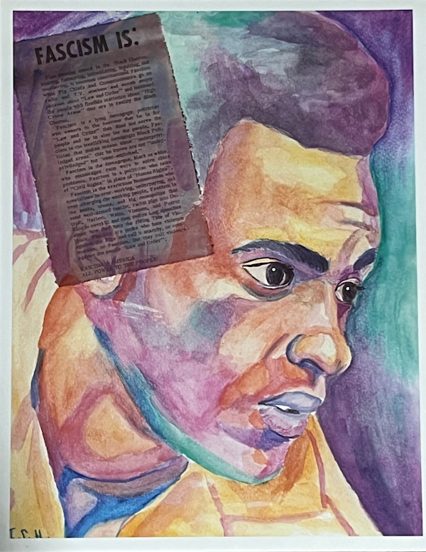 Huey Newton (print) by Juan Hernandez