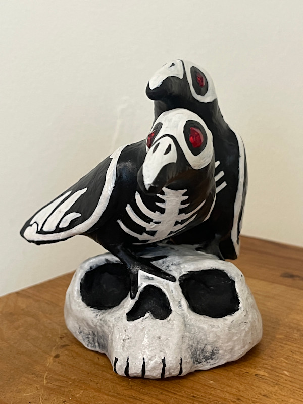 Owl and Raven Sculptures by Thomus Manos
