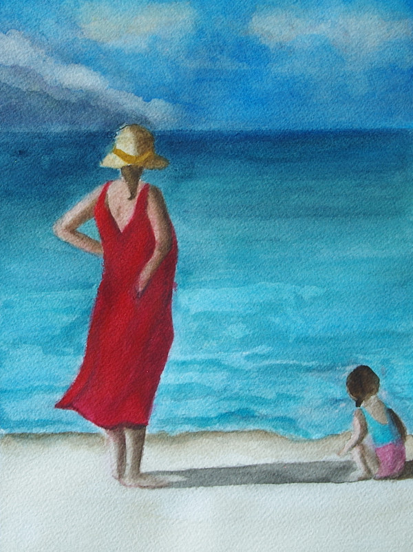 Sunday Afternoon at the Beach by Shelley Loring