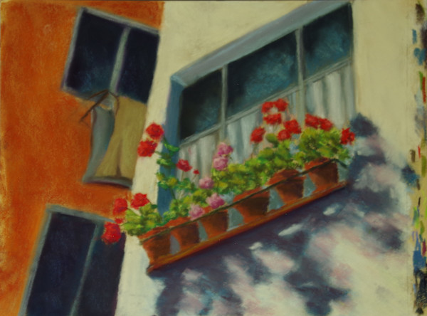 Flowers at the Window by Shelley Loring