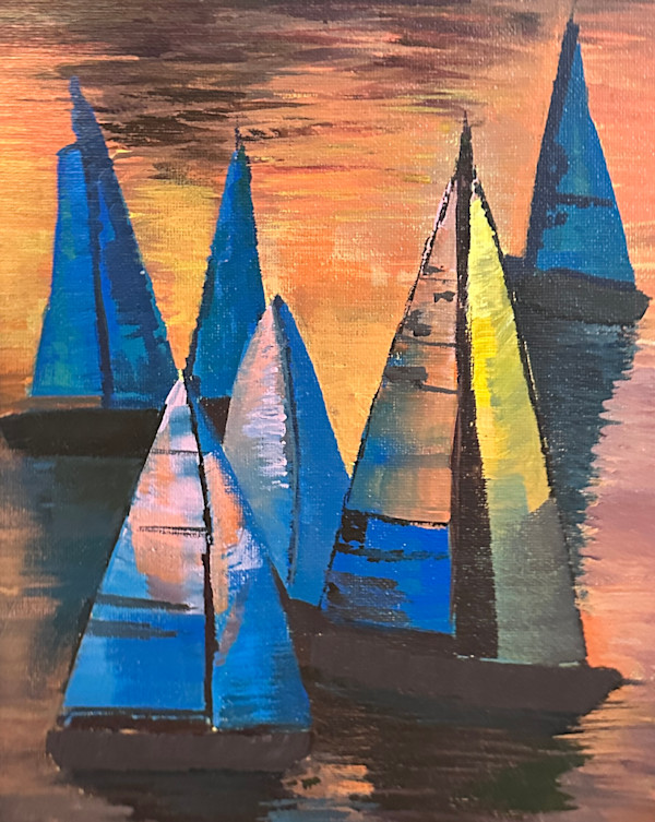 Golden Hour Sails by Shelley Loring