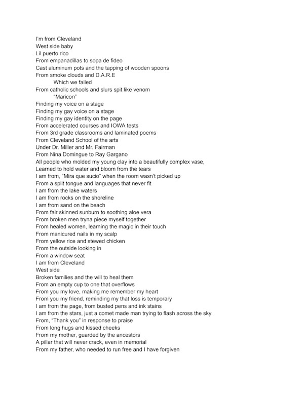 Where I'm From by Eric Odum