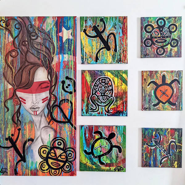 Boricua Petroglyphs Series by Consuelo (Connie) Yuisa Deus