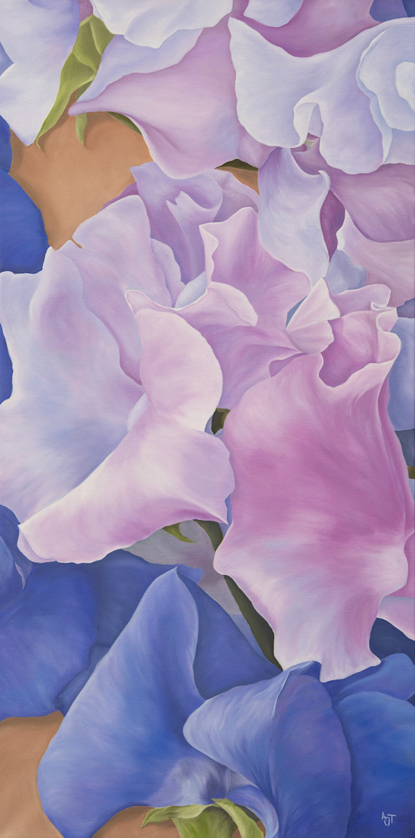 Purple Sweet Peas by Ann Travis