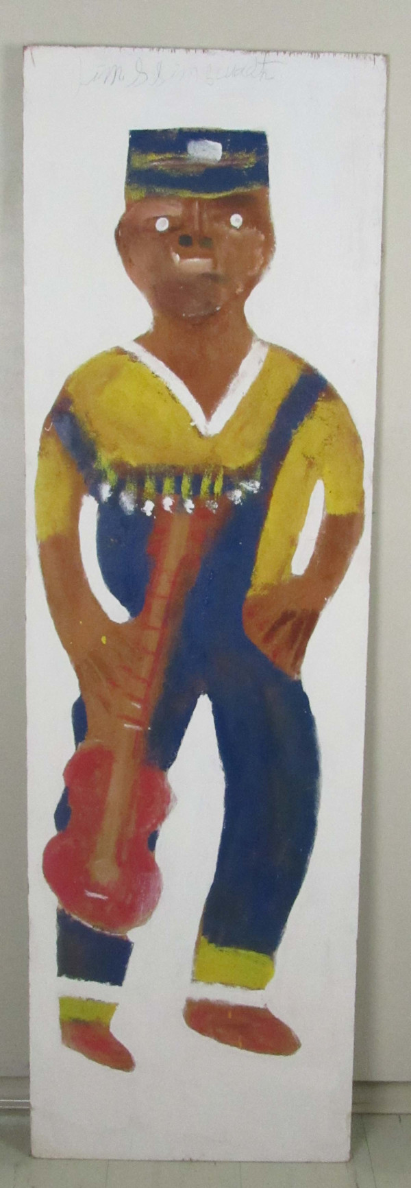 Man with Guitar by Jimmie Sudduth, Image 1.